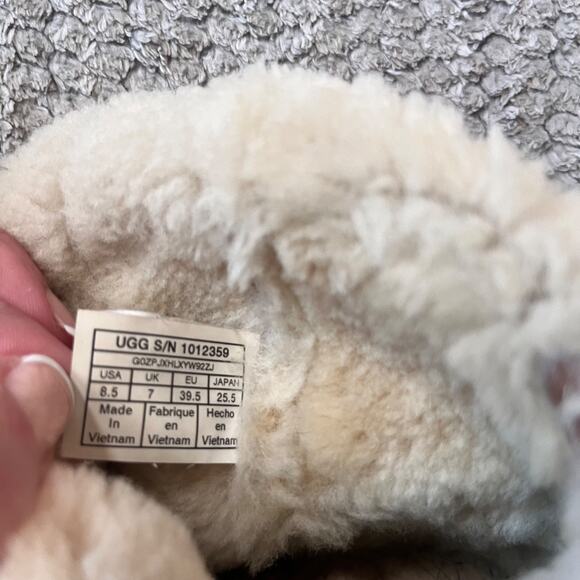 Ugg chestnut quincy boot sherpa lined womens 8.5 lace up suede leather ankle - Picture 8 of 11